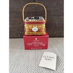 Longaberger Tree Trimming Collection 2000 Red Let It Snow Basket
